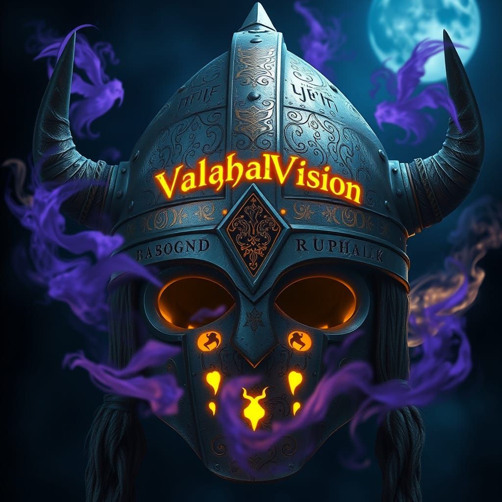 Majestic Viking Helmet in Dark Fantasy Style