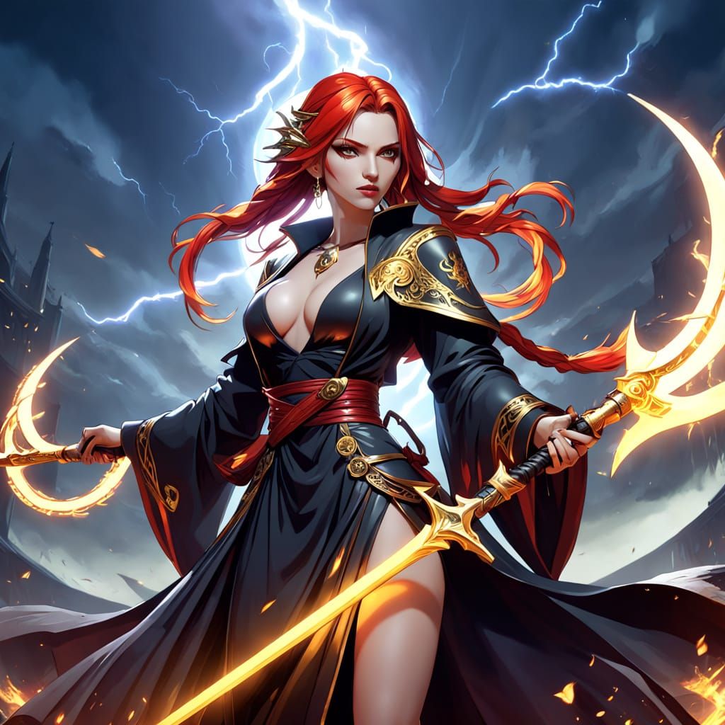 Majestic Dark Fantasy Angel of Death in Ornate Armor