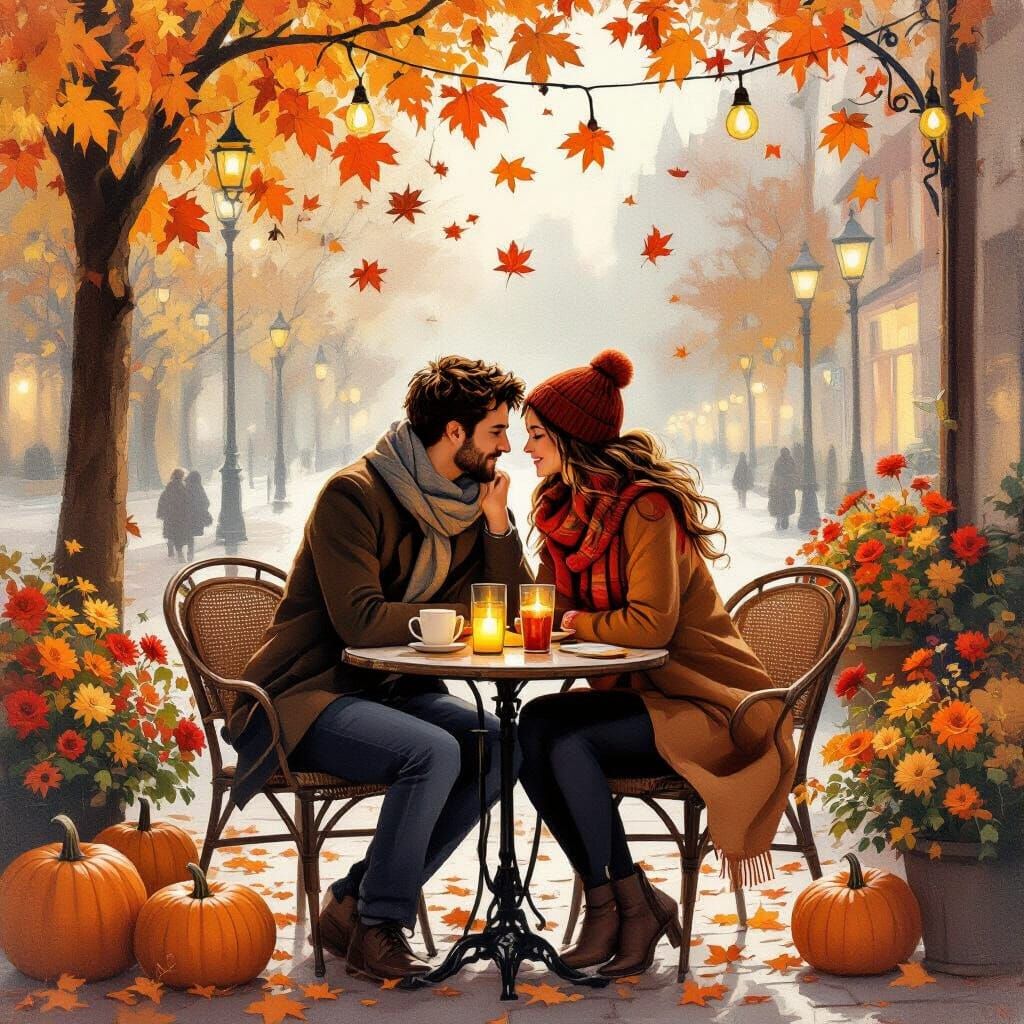 Romantic Autumn Date Night, Art Nouveau Style