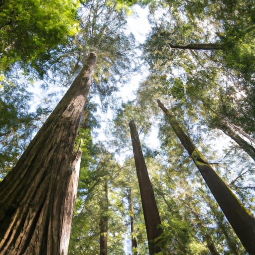 AI Generated Image of a Tall Forest