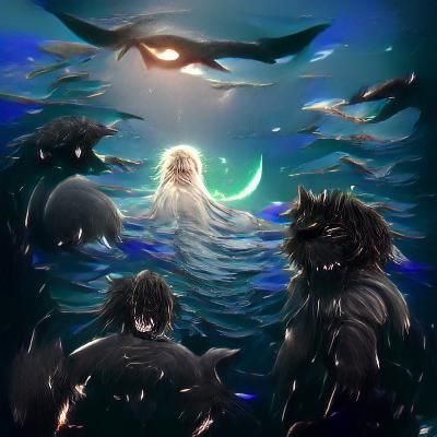 AI Generated Abstract: Beasts of the Deep