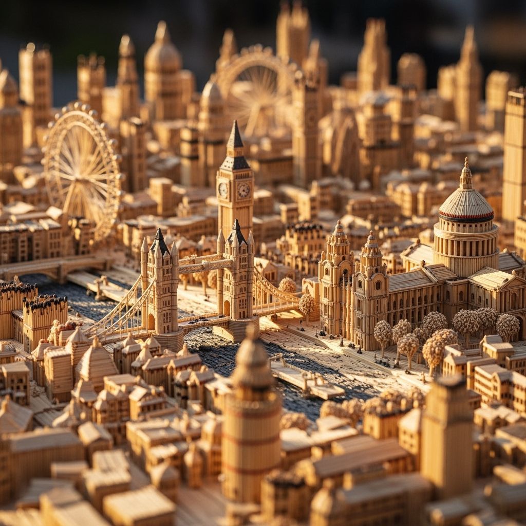 Matchstick London: A Miniature Wooden Cityscape