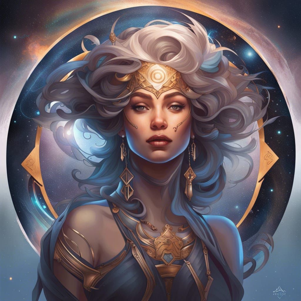 Libra Tattoo Design: Galactic Balance in Space