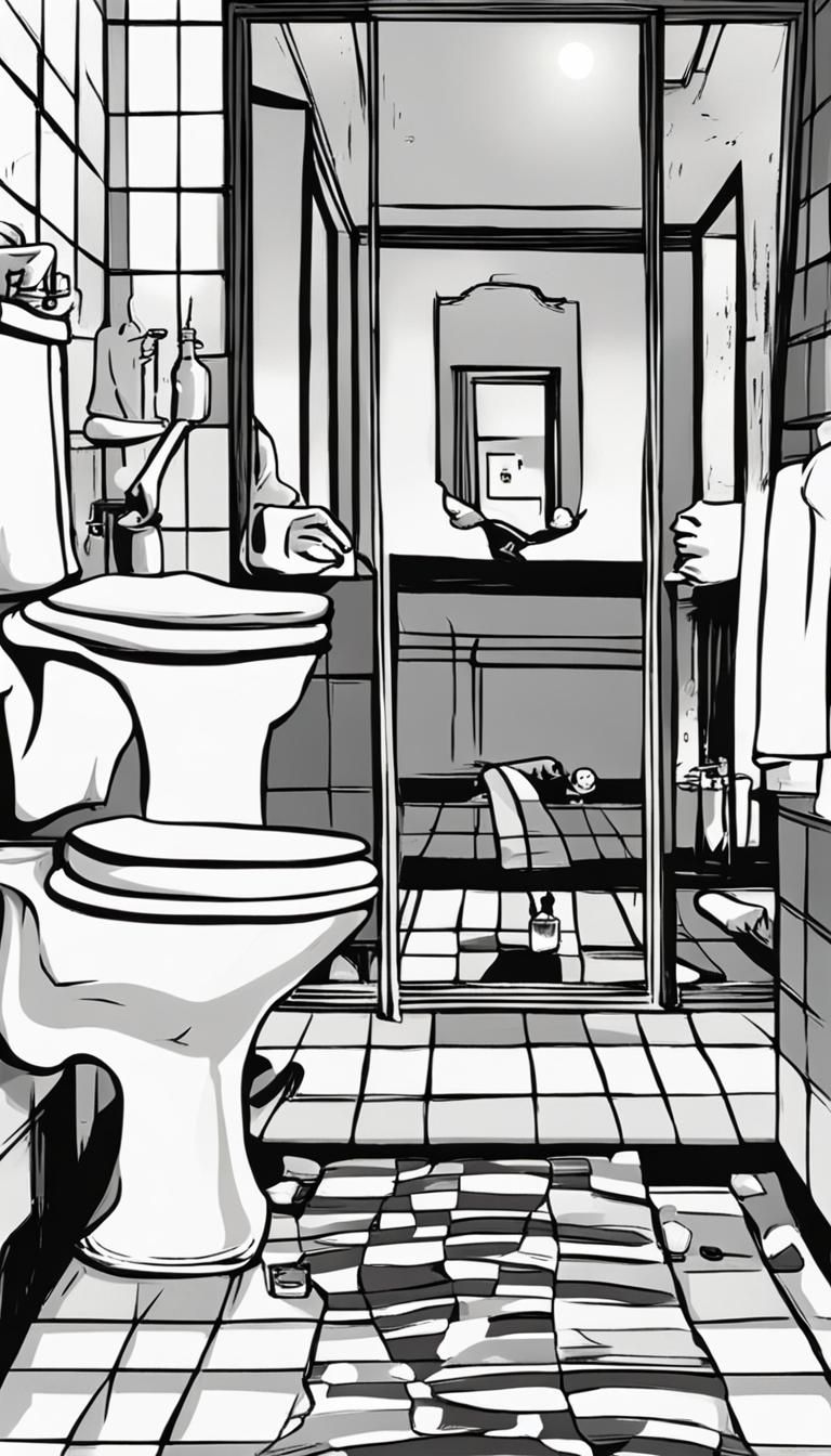 Introspective Mirror Scene as Digital Art