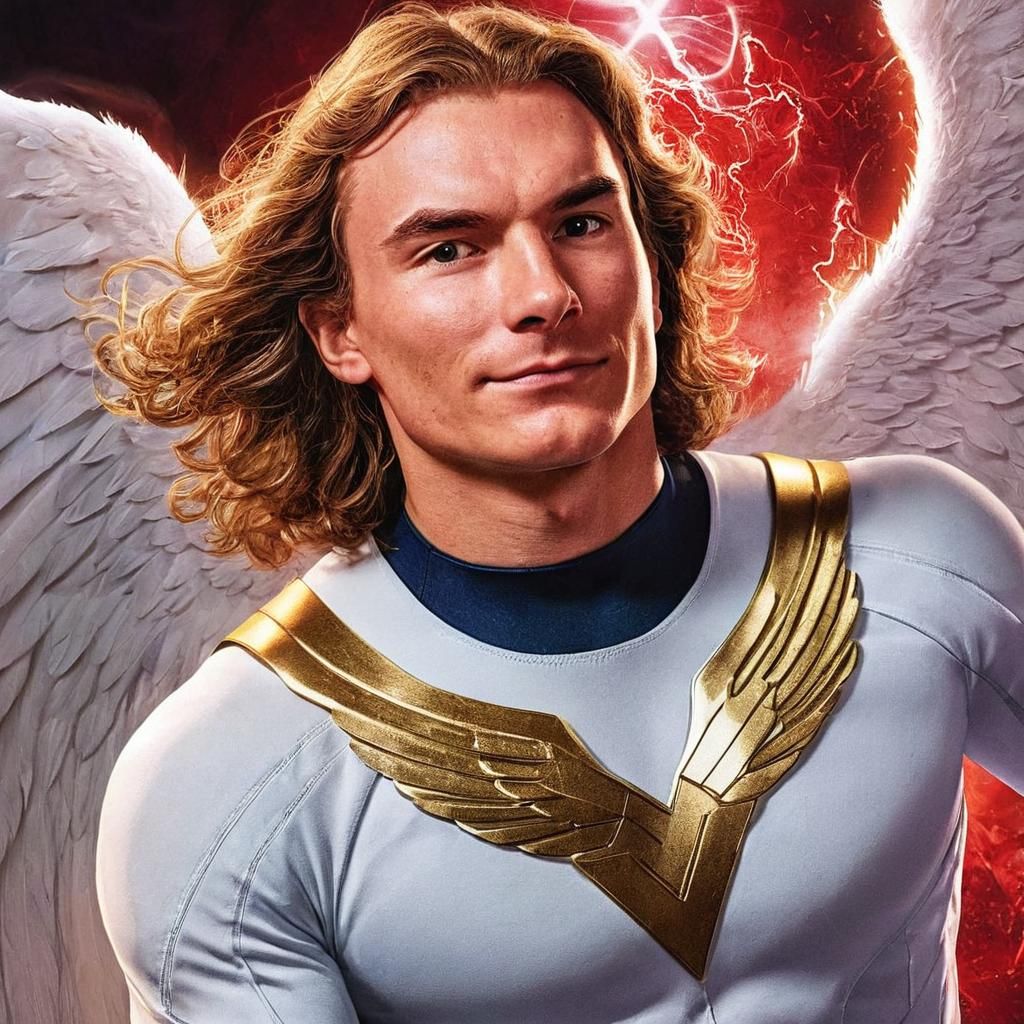 Angel Superhero in Comic Book Style