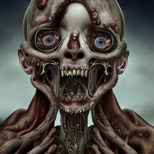 Apocalyptic Body Horror Landscape