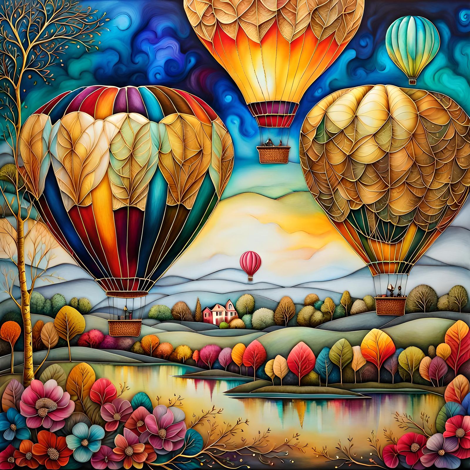 Magical Hot Air Balloon Festival in 3D