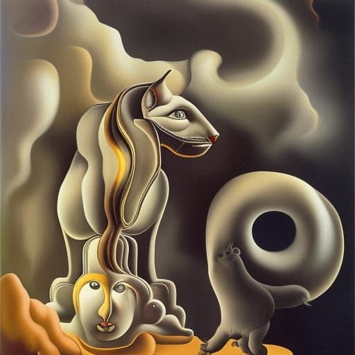 Surreal Nebelung Soul-Beast in Dali Style