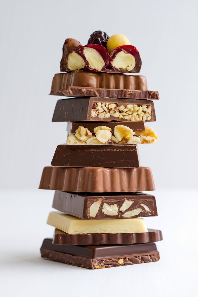 Vibrant Chocolate Bar Collection in Modern Style