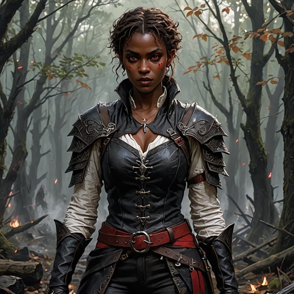 Fierce Wood-Elf Vampire Raider Concept Art