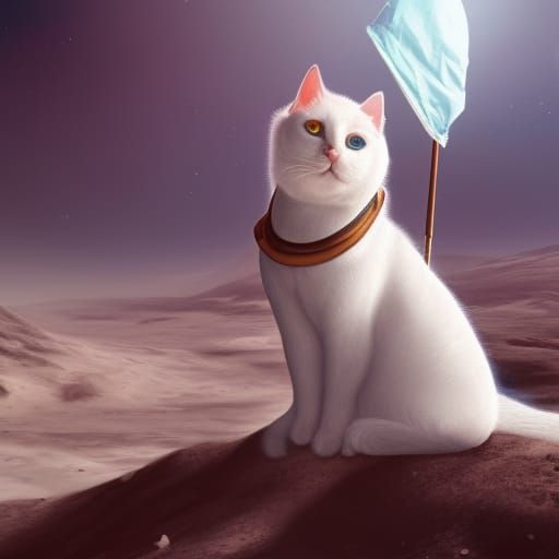 Cat on the Moon: Detailed Matte Painting