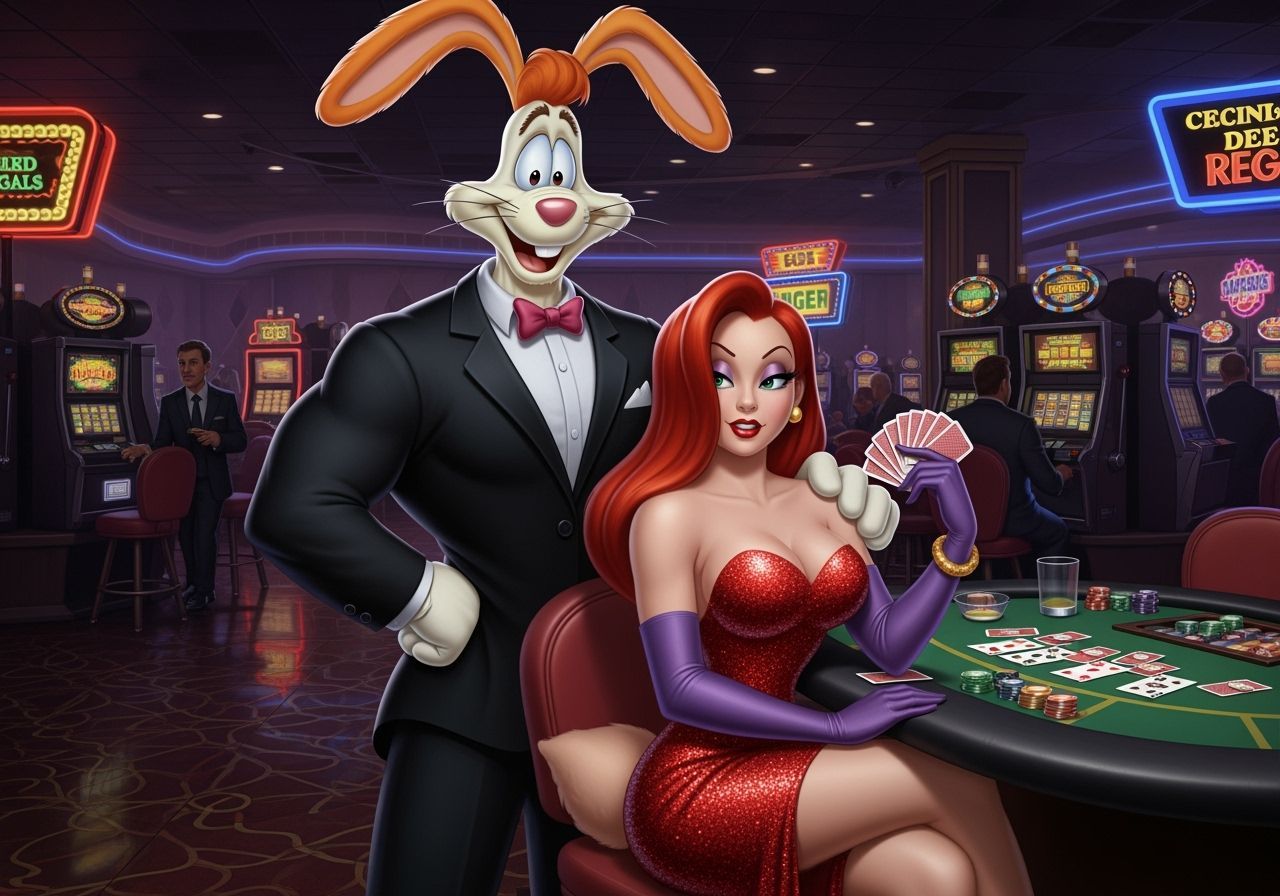 Roger and Jessica Rabbit as Vegas Gamblers