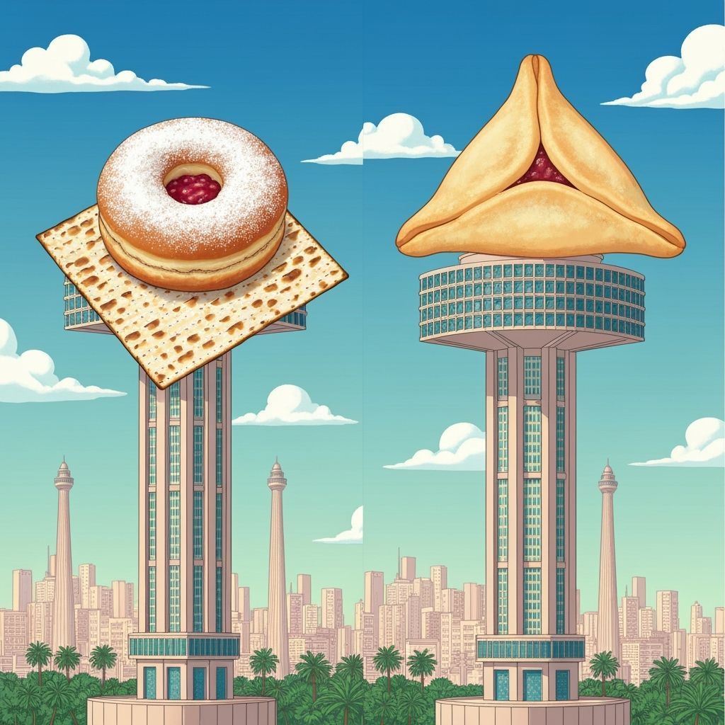 Whimsical Azrieli Towers Topped with Giant Foods