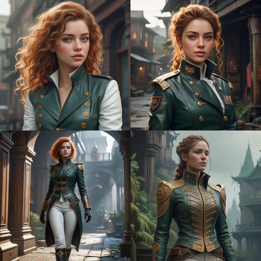 Victorian Mercenary Officer in Leather Armor