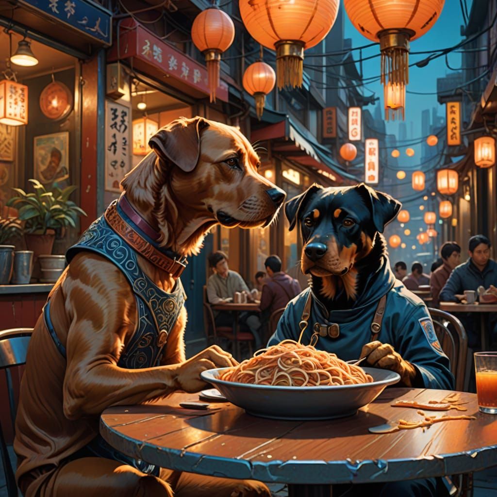Romantic Tokyo Cafe Scene in Whimsical Digital Art