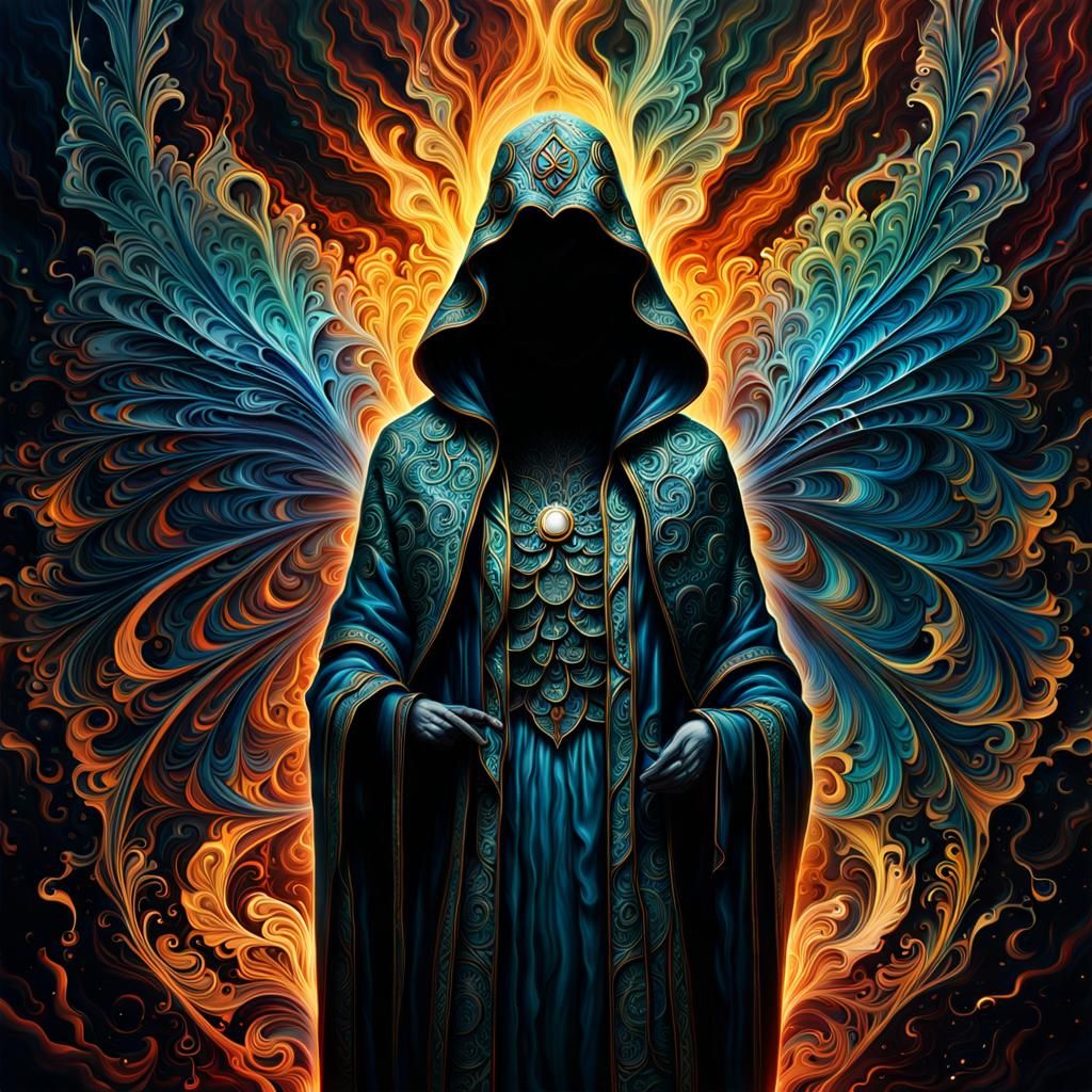 Surreal Ghost Image in Splatter Art Style