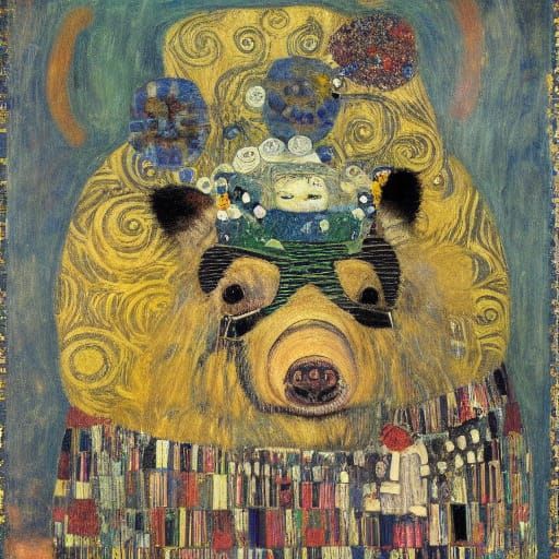 Money Pig-Rabbit Art in Klimt & Caravaggio Style