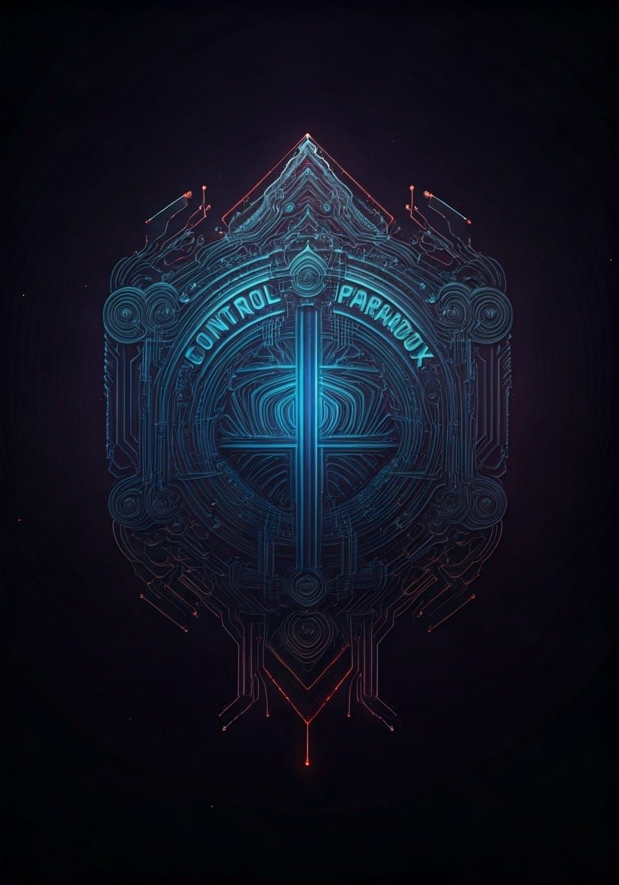 Control Paradox Logo: Neon-Lit Cyberpunk Design