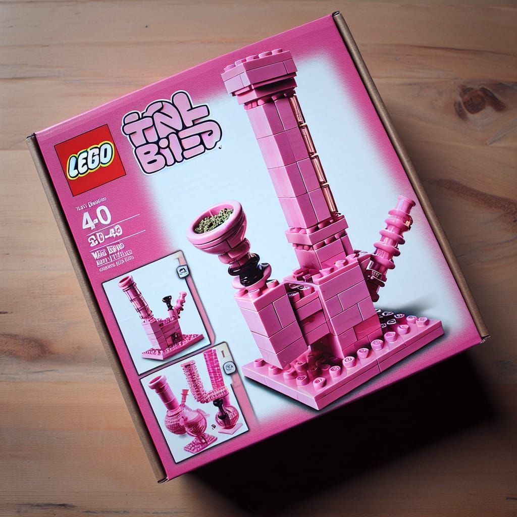 Pink Lego Bong Kit in Original Packaging