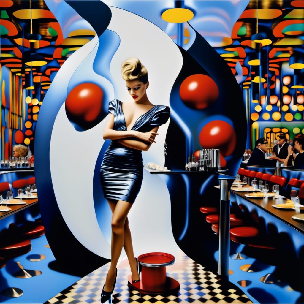 Photorealistic Portrait of Woman with 3D Painting