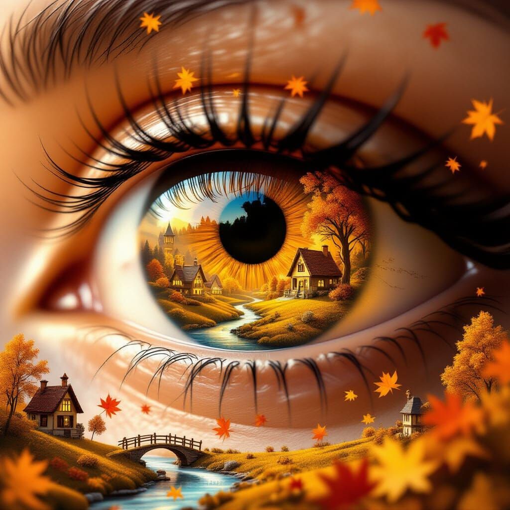 Autumn Goddess's Eye Portal to Miniature Magical Realm