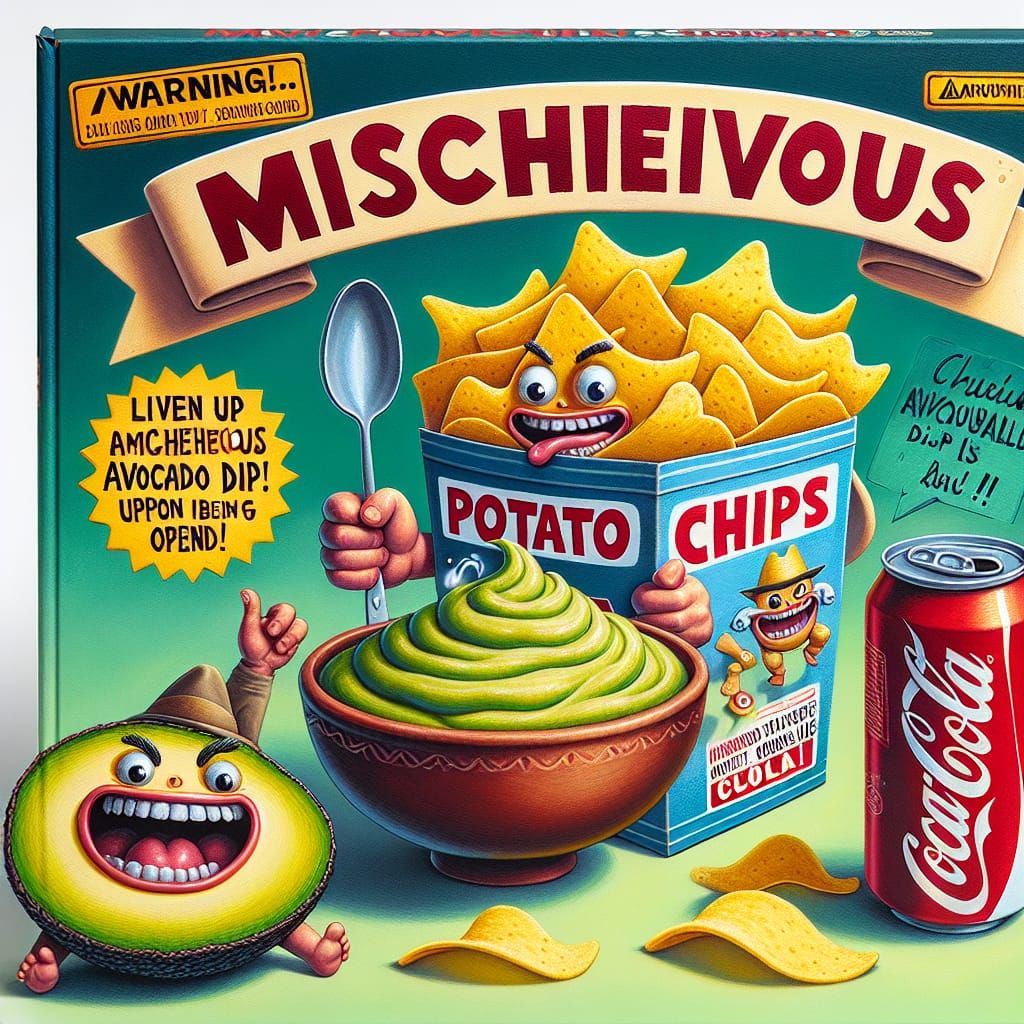 Animated Potato Chips Box with Avocado Dip