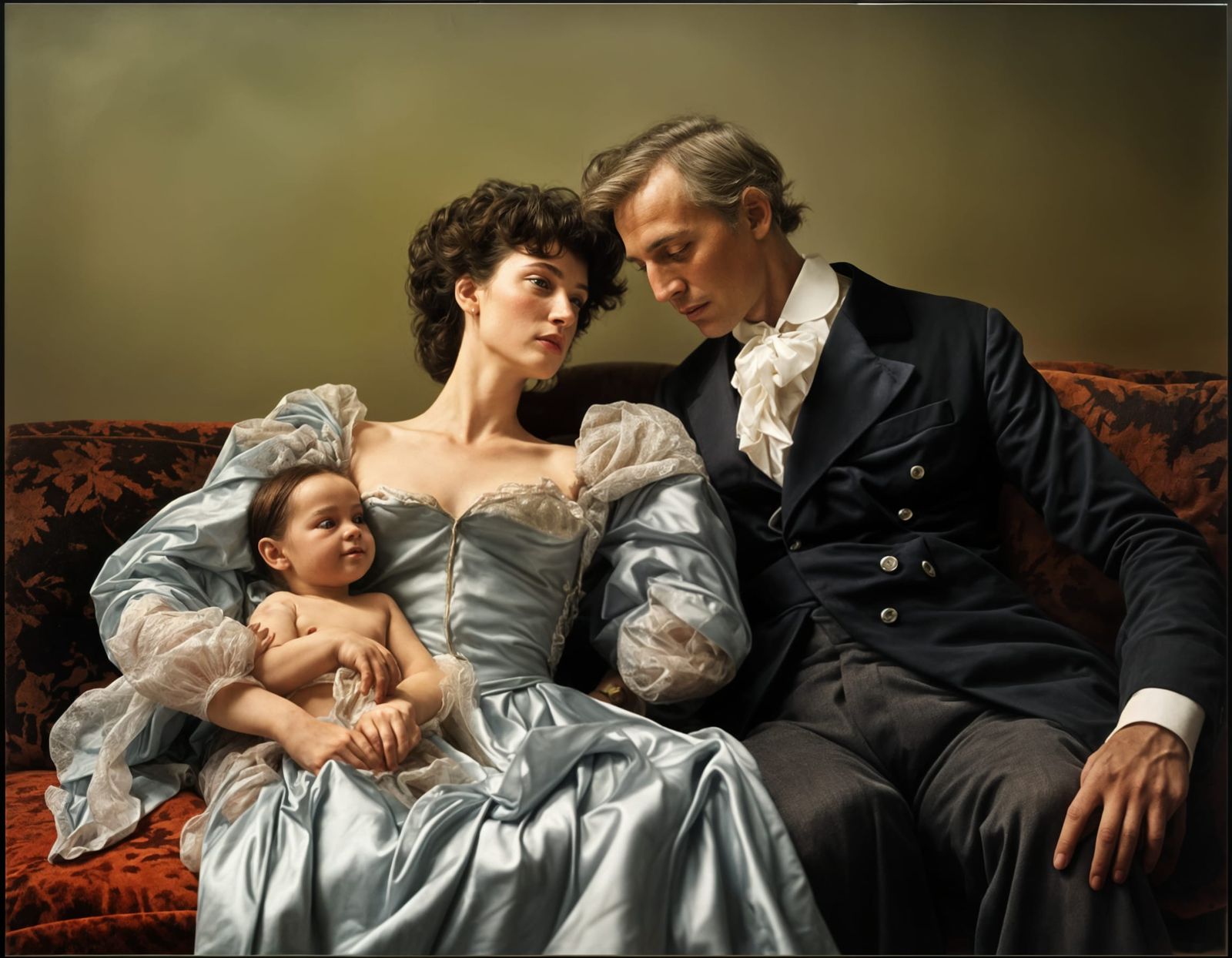 Happy Couple Portrait in Hyperrealistic Style