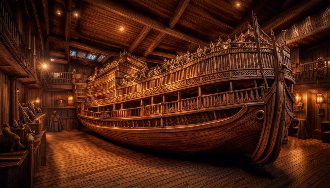 Hyperrealistic Noah's Ark: Detailed and Cinematic