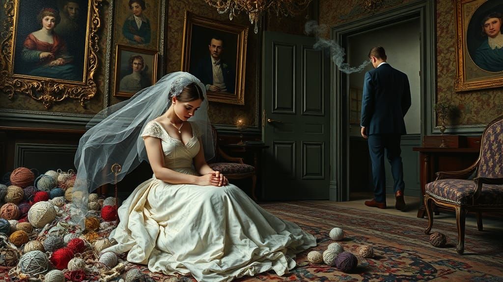 Discordant Wedding in Epic Surrealism Style