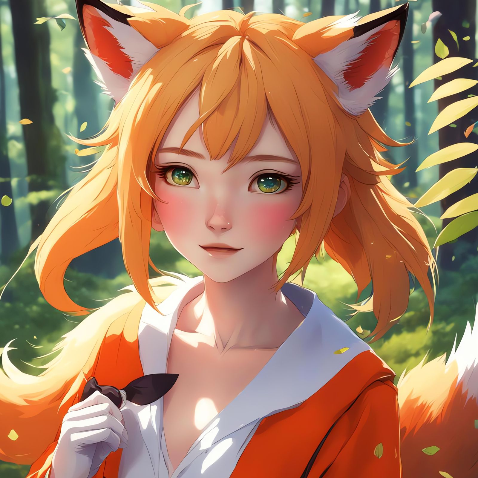 Colorful Fox Girl in Detailed 3D Anime Art