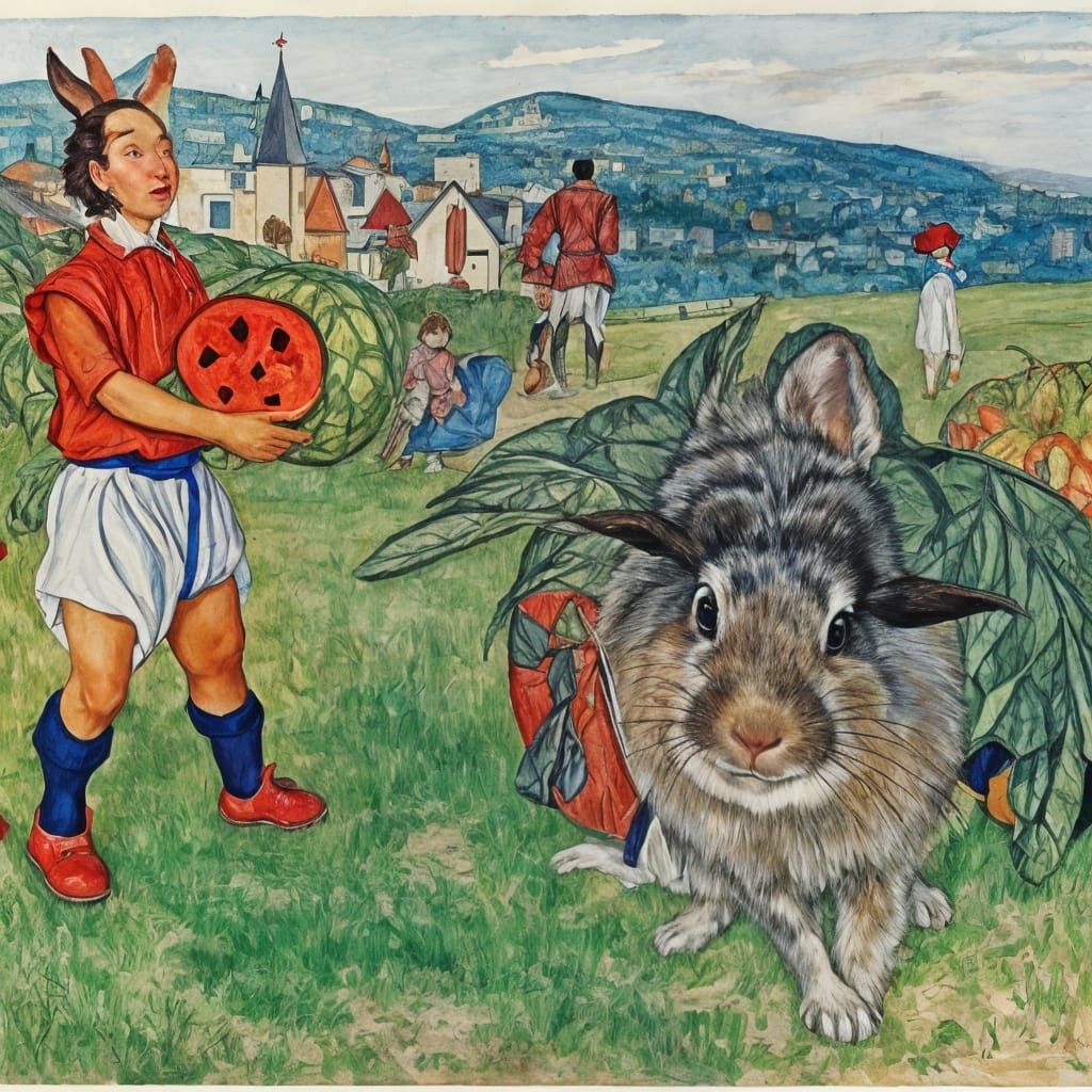 Rabbit on the Road of Truth, Classical Painting