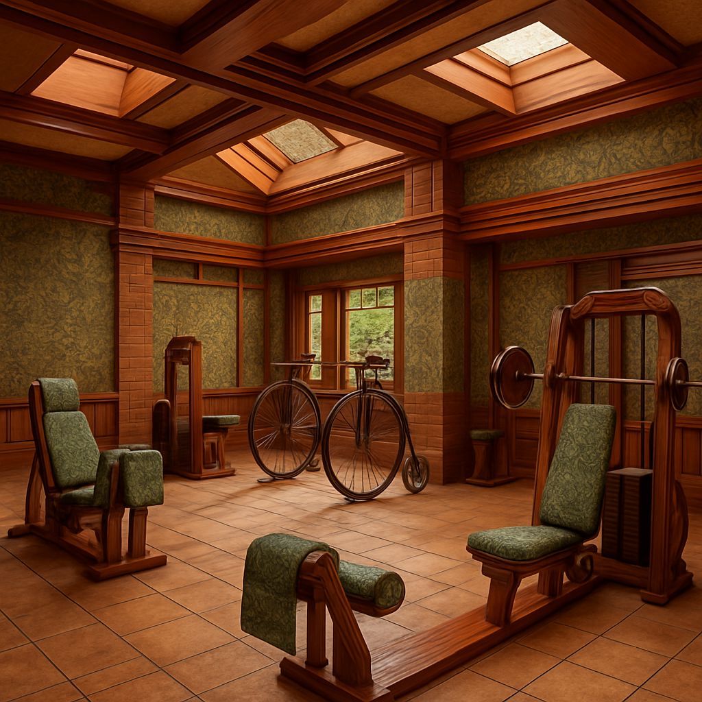 Spart Gymnasium by Frank Lloyd Wright with Touches of W&M Morris