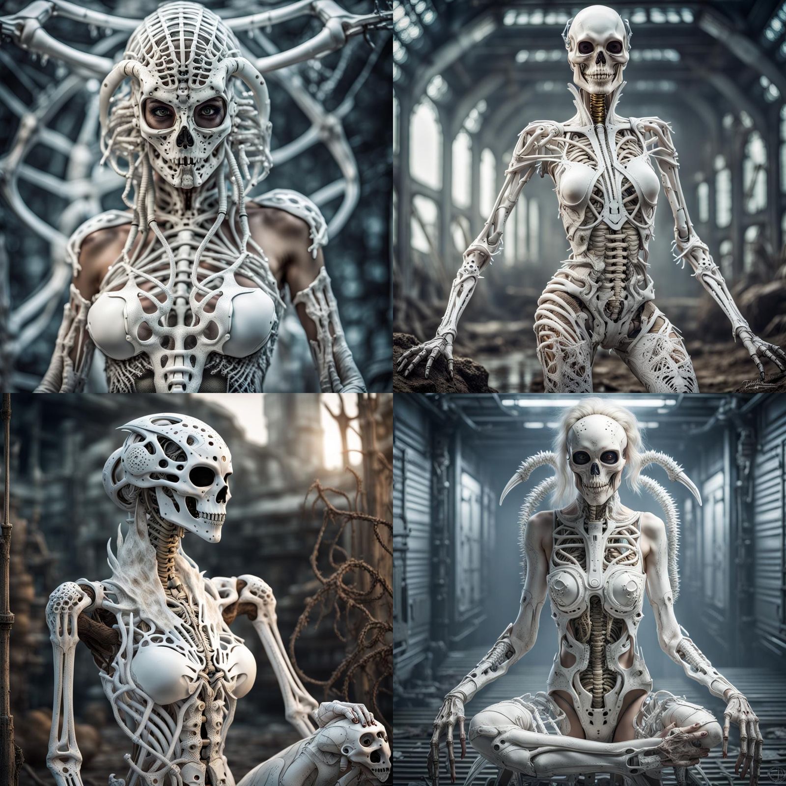 Glamour Photo of a Biomechanical Alien Hybrid
