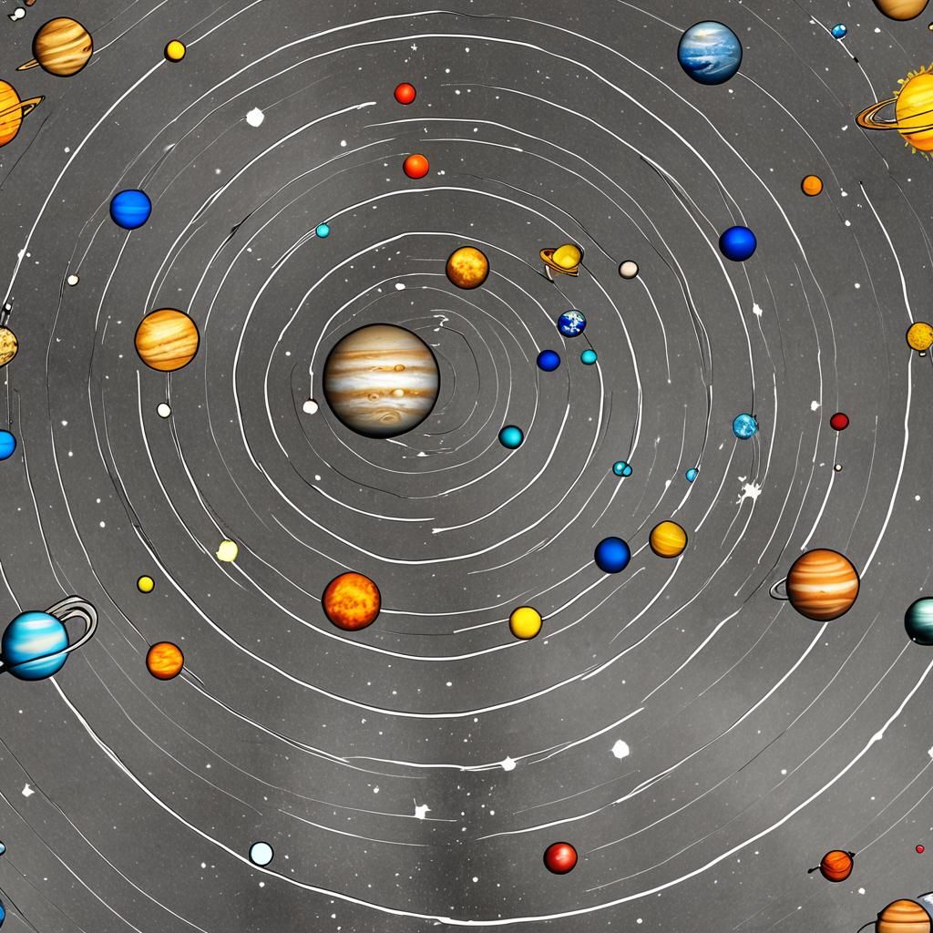 Simplified Solar System Visualization