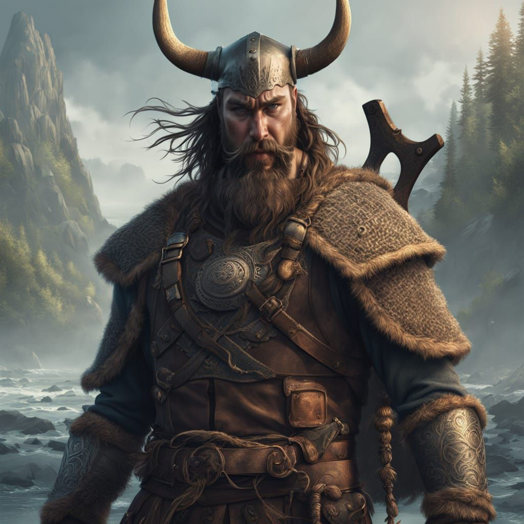 Viking Warrior in Island Paradise