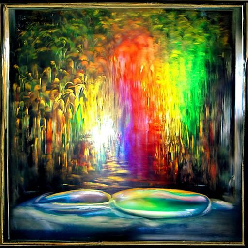 Iridescent Oil Painting: Complete Blindness