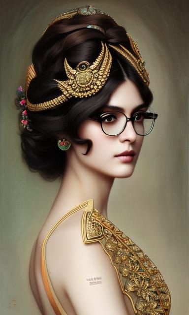 Gorgeous Wisdom Goddess in Vibrant Colors