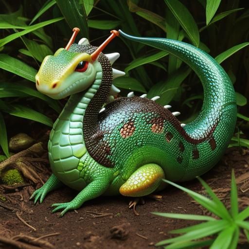 Snail Dragon: An AI-Generated Hybrid Creature