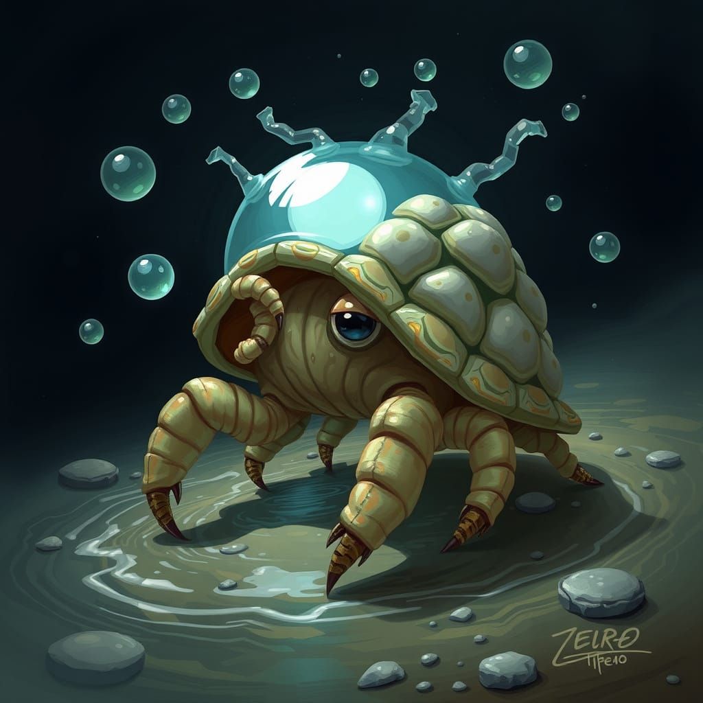 Oblivious Hermit Crab at Own Tempo