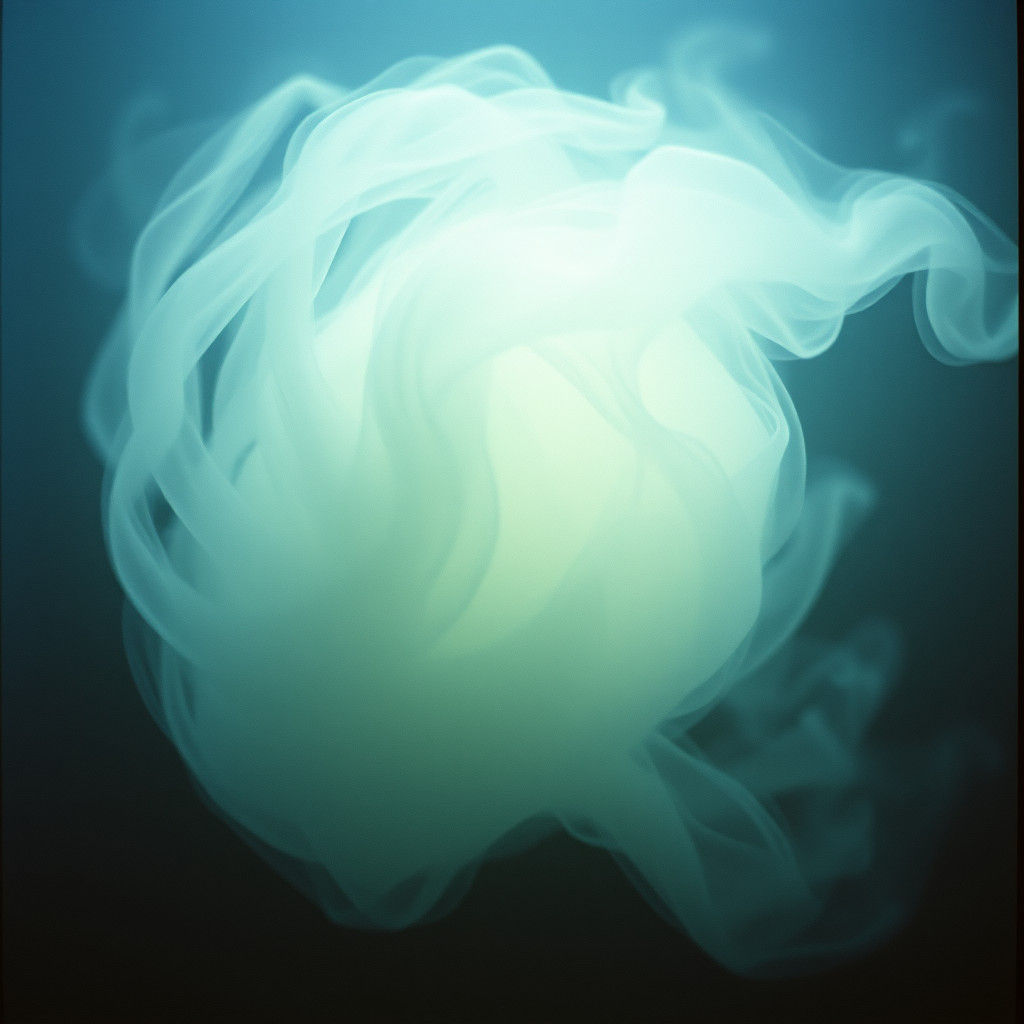 Ethereal White Soul Ball in Cinematic Style