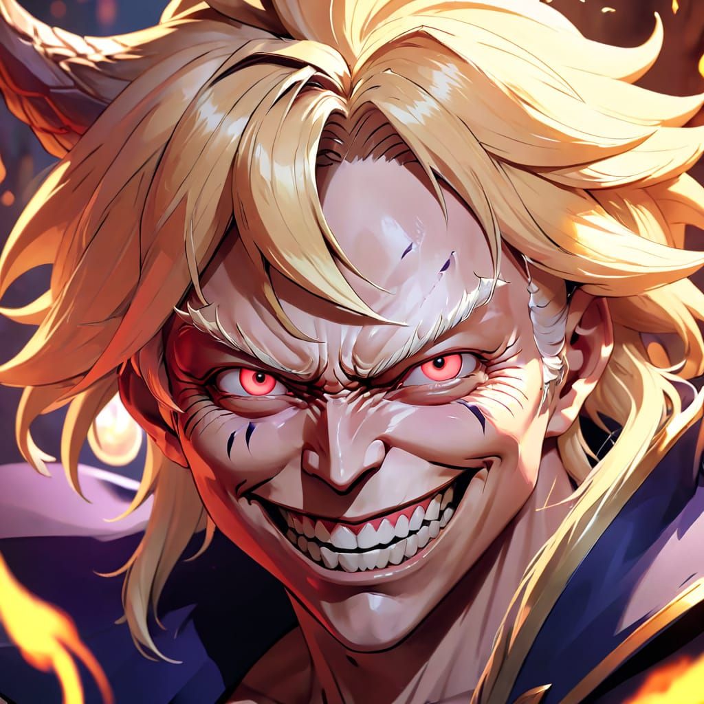 Evil Grin: Trump in Anime Style Concept Art