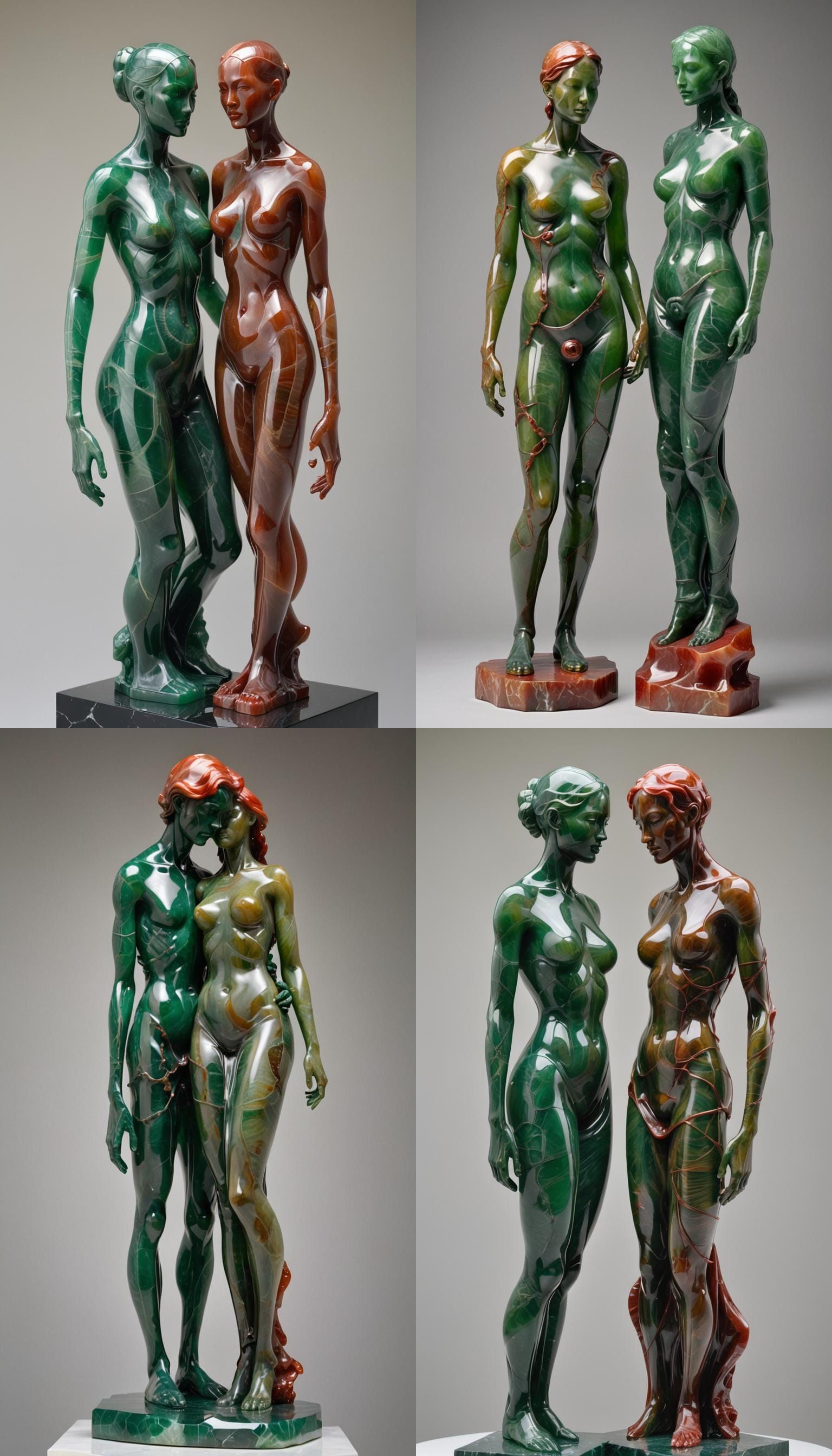 Onyx Sculptures: Connection in Stone, Neon Light