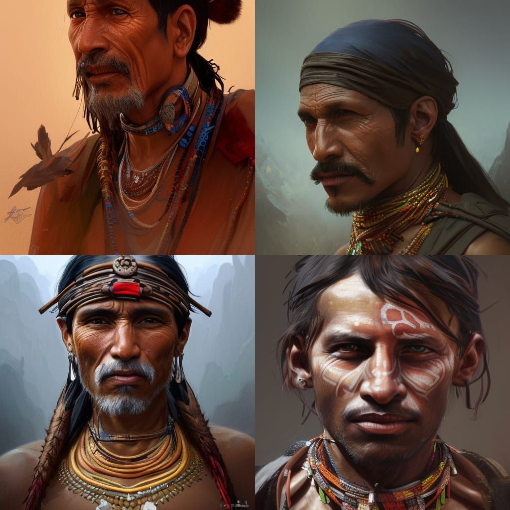 Detailed Portrait of Turkish Tribal Man