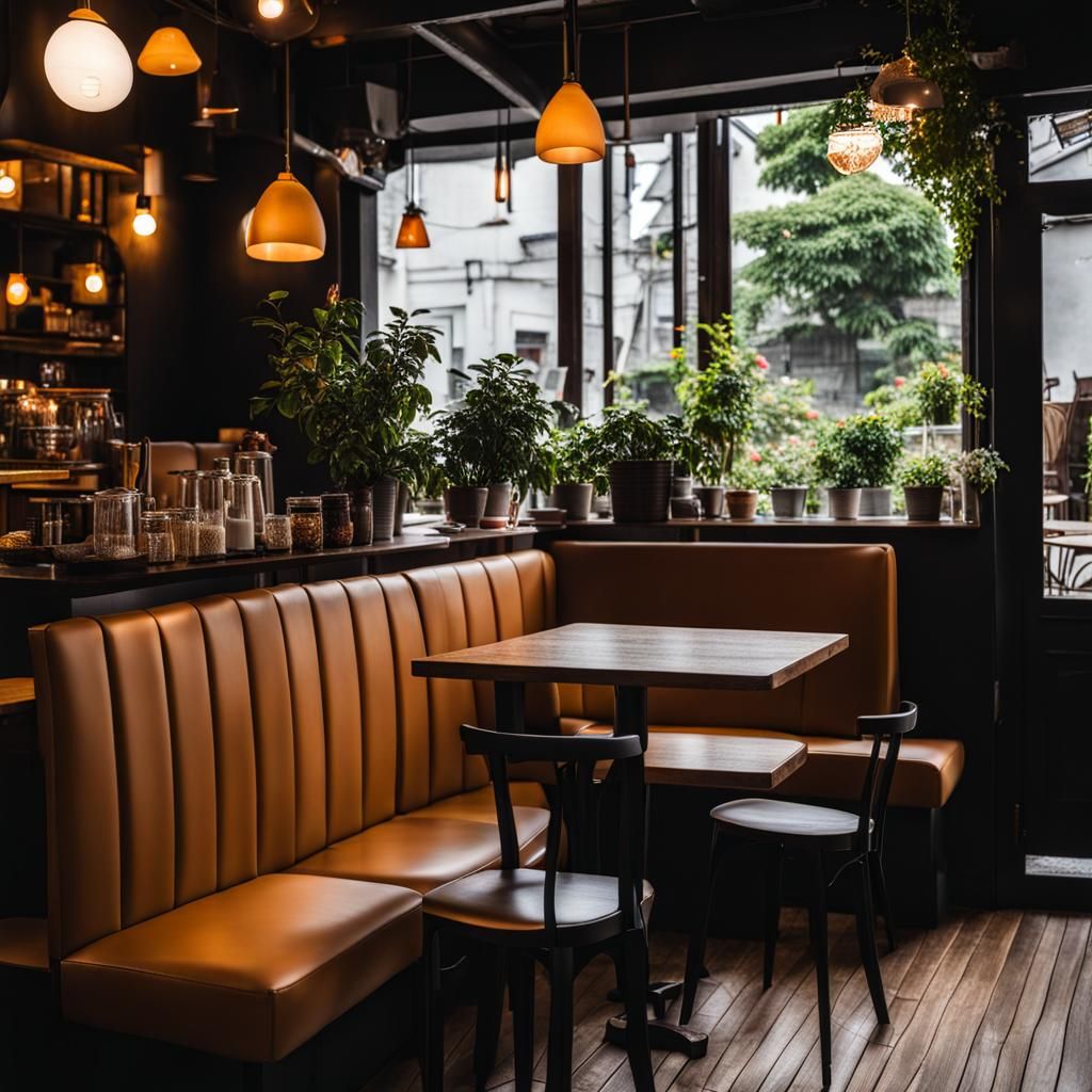 Serene and Secluded Café with Relaxing Atmosphere