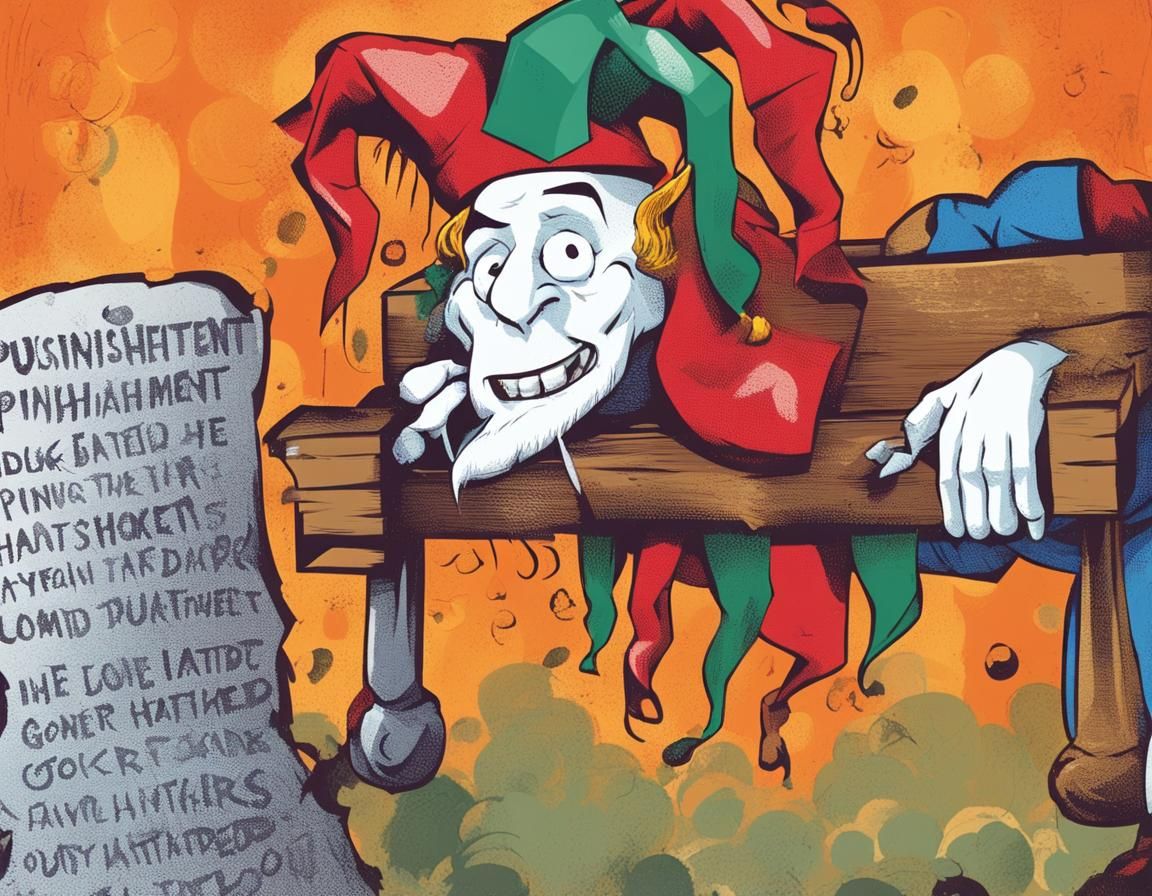 Punished Medieval Jester's Cartoonish Latin Tirade