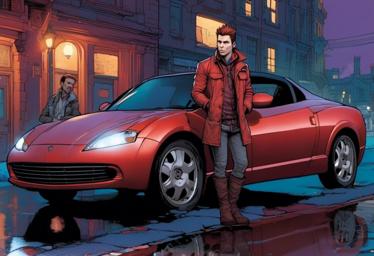 Tredd and the lil' red roadster of his dreams