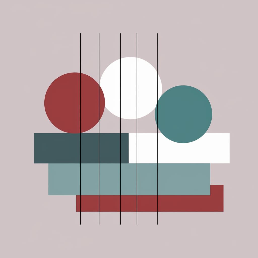 Geometric Harmony in Soft Hues