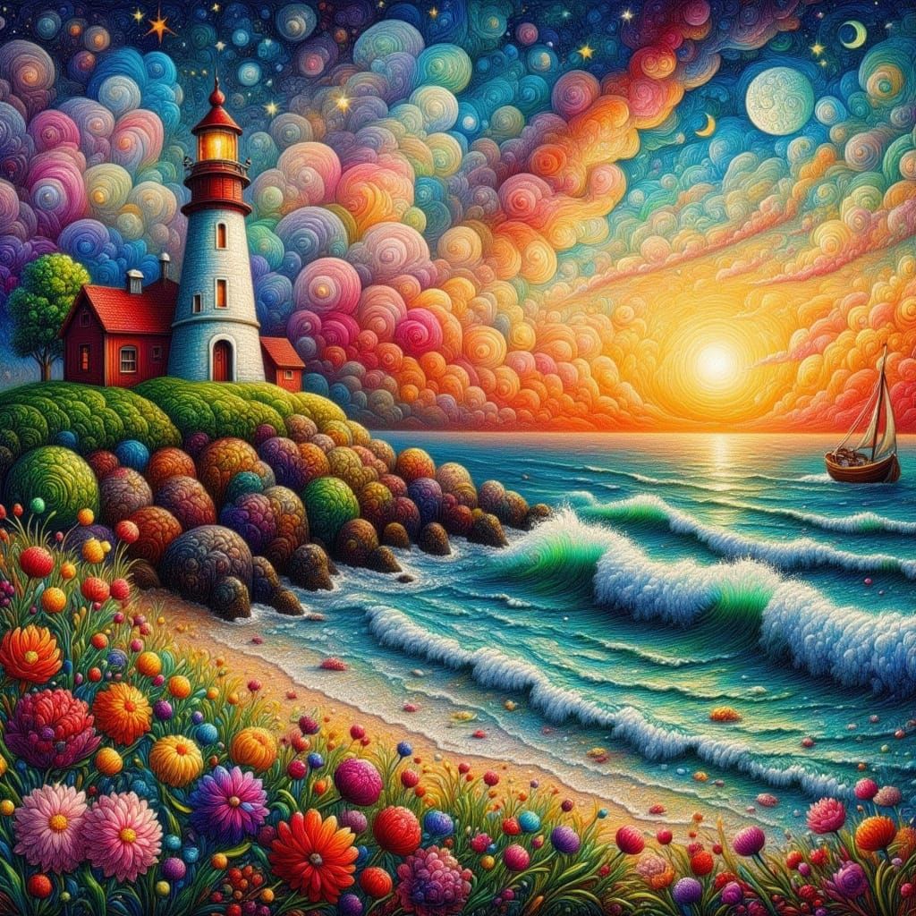 Lighthouse by the sea