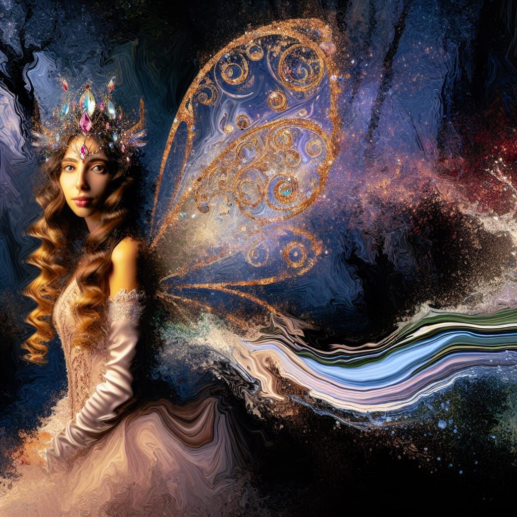 Ethereal Jewish Fairy in Enchanted Forest, High-Resolution A...
