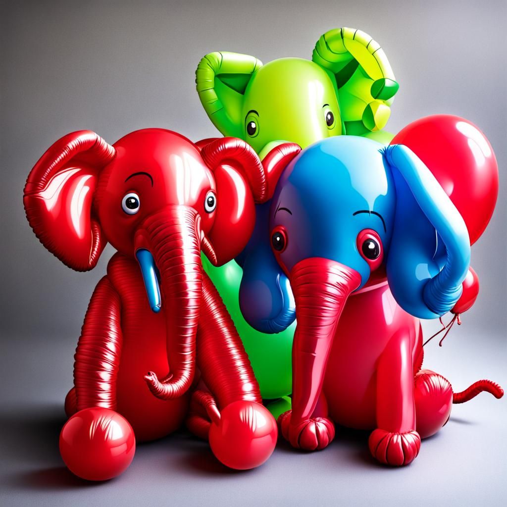 Colorful Balloon Animals in Fantastic Style